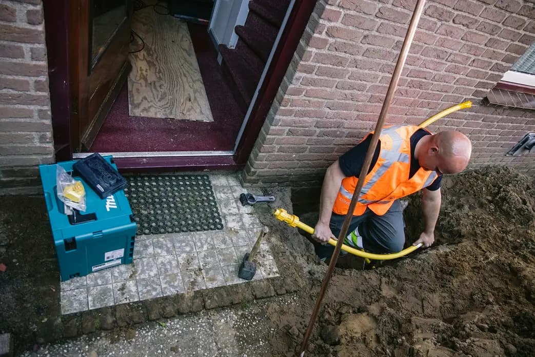 Sanering gasaansluiting